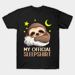 My Official Sleepshirt, Sloth Pajamas Pyjamas T-Shirt